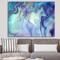 Designart - Marbled Colours in Shades of Turquoise and Purple - Modern & Contemporary Canvas Art